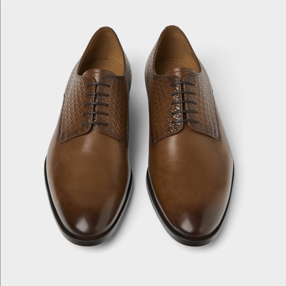 Zara Other - ❌❌Genuine leather embossed Derby Shoes